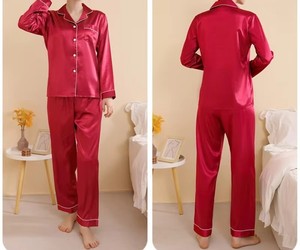 Long Pants Custom Logo Silk Sleepwear