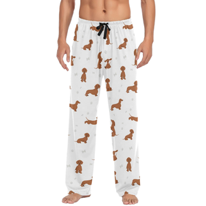 Men's Animal Print Pajama Pants with Pockets Home Wear