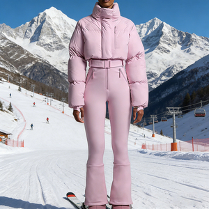 FLYSKI Wholesale Custom Ski Wear Women's Thickened Slim-Fit One-Piece Ski Suit