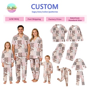 Bamboo Fiber Cloths Custom Bamboo Pajamas Long Sleeve Kids Pajama Baby Rompers Men Women Sleepwear Family Matching Loungewear