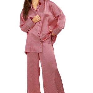 Breathable Thermal Silk Satin Two-Piece Set