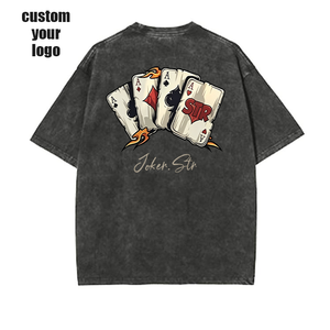 Snow Wash Vintage Heavyweight Cotton Crew Neck T-Shirt