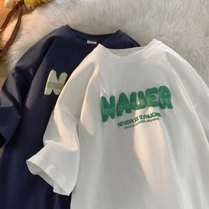 Foam 3D Screen Logo Drop Shoulder Oversized Tee