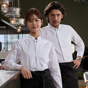 Catering Waiter Overalls Custom White Hotel Uniforms for Men Women